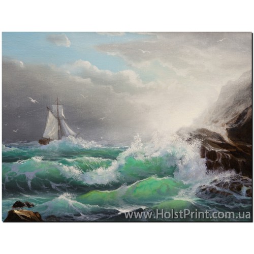 Картины море, Морской пейзаж, ART: MOR888011, , 168.00 грн., MOR888011, , Морской пейзаж картины